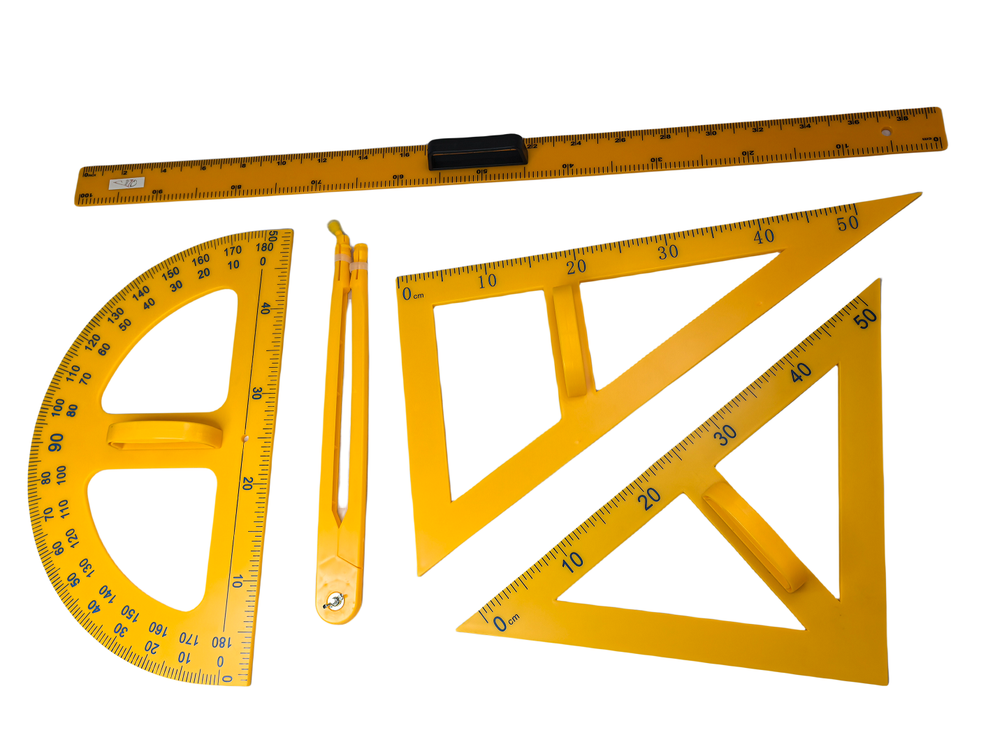 School Stationery Geometric Math Scale Tools Protractor Triangle Rulers Teaching Set